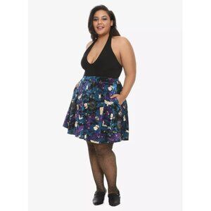 New Hot Topic Midnight Hour Crushed Velvet Witch Skirt Plus Size 3X Astrological